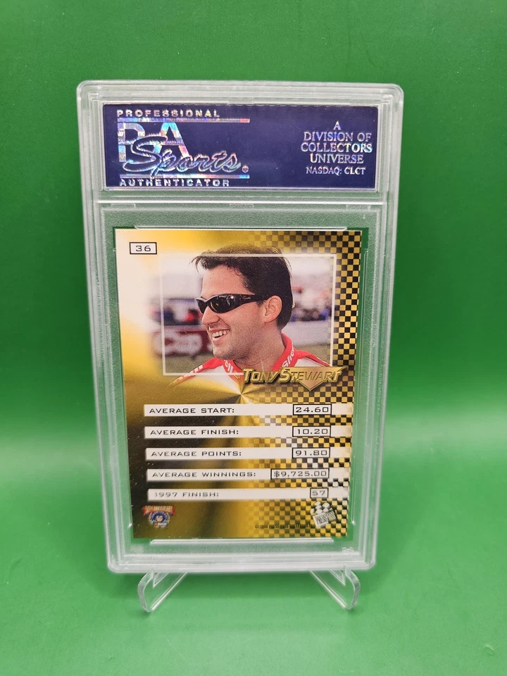 1998 Press Pass VIP Tony Stewart RC #36 NASCAR - PSA 10 - Low Pop - Rare - Image 2 of 2