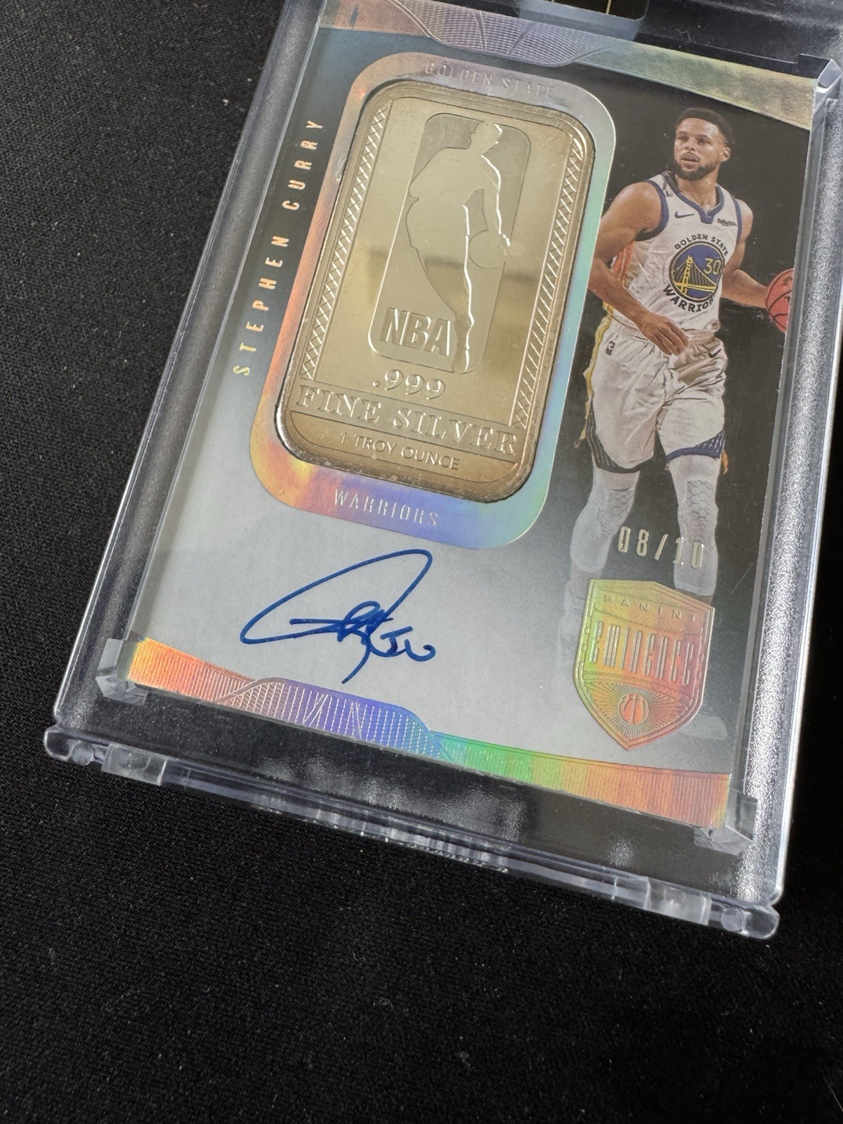 2019-20 Panini Eminence Stephen Curry Warriors Logoman Auto LA-SCY #/10 view 4