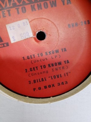 Maxwell Get To Know Ya Bilal Love It Tank Maybe I Deserve Good+ 12 Inch Vinyl