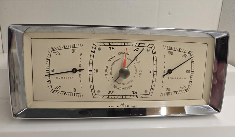 Rare Find - Vintage Royce Barometer - Temperature - Humidity Gauge Made in USA