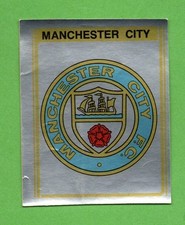 FOOTBALL 80 PANINI'S BADGE MANCHESTER CITY #205 NEW ORIGINAL BACK SILVER CREST