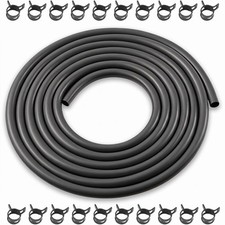 1/4 Inch ID Fuel Line Hose 10FT Small Gas Engine Generator Mower 20 Clamps Tube