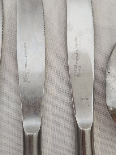 7 Pc EKCO Eterna CANOE MUFFIN Stainless Synthetic Wood Handle Mixed Pieces - 第 6/6 張圖片