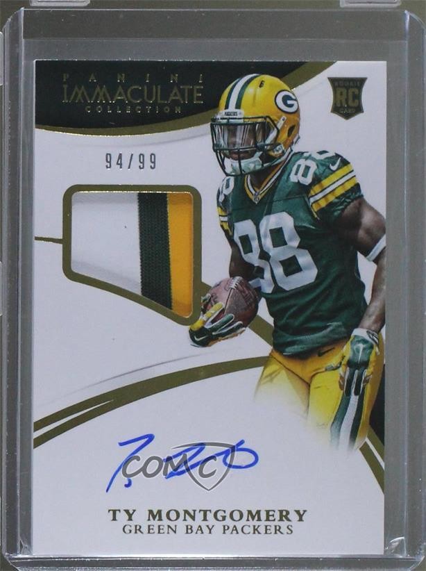 Ty Montgomery Panini Immaculate #139 Autograph Patch