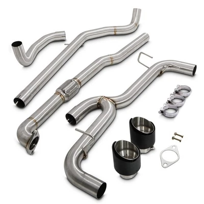 SYSTÈME D'ÉCHAPPEMENT CATBACK A/ EMBOUTS CARBONE POUR FIAT 500 ABARTH 1.4 08-15 - Photo 1/4