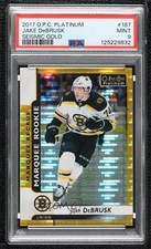 2017-18 O-Pee-Chee Platinum Seismic Gold 41/50 Jake DeBrusk #187 PSA 9 MINT 15sc