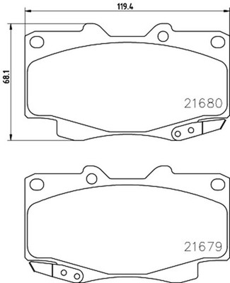 HELLA PAGID Bremsbelagsatz Scheibenbremse 8DB 355 013-481 für TOYOTA HILUX 7 up