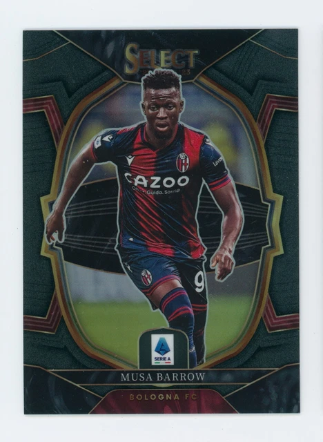 2022-23 Musa Barrow Panini Select Serie A Black Prizm Bologna Soccer Card 1/1