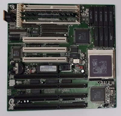 PCChips M918 ISA PCI 486 Retro Motherboard + AMD 80486DX4 120MHz + 32MB RAM