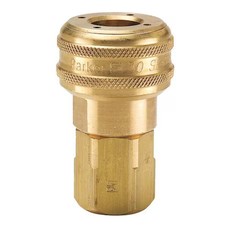 Parker B39f Coupler Body, Brass, 1/2 In. Pipe, 110 Cfm