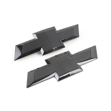 Black Front & Tailgate Bowtie Emblem For 2016 - 2018 Silverado 1500 Colorado