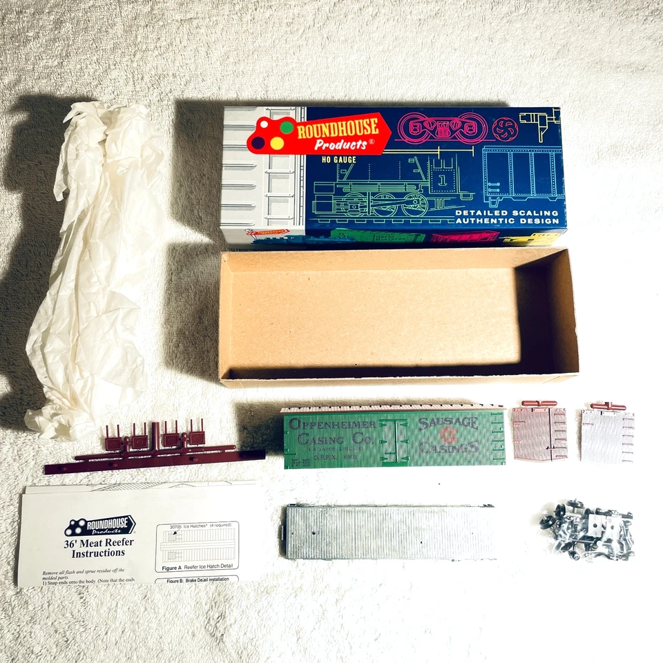 Coche refrigerador de carne 36': carcasa Oppenheimer #OPPX 8002 (casa redonda #3192, HO, sin construir) Foto 2 de 4