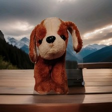 Vintage Russ Luv Pets  Bernard  the Brown Puppy Dog 9  Plush Toy 1977 KOREA