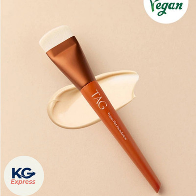 [Too Cool For School] TAG Vegan Flat Foundation Brush Korean Slim Makeup Tool