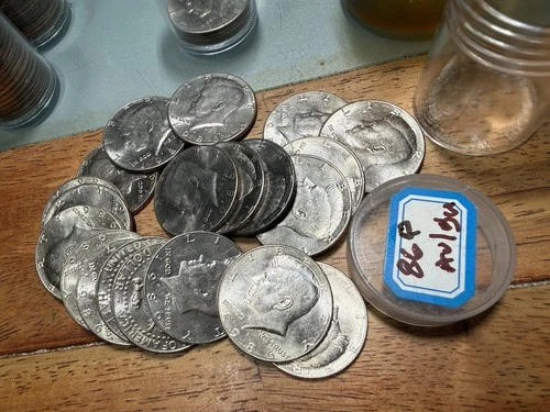 1986 P Kennedy Half Dollar - AU / BU - Uncirculated Roll - Tube