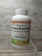 NaturVet Brewers Dried Yeast Formula with Garlic Flavoring Dogs Cats 500 tabs
