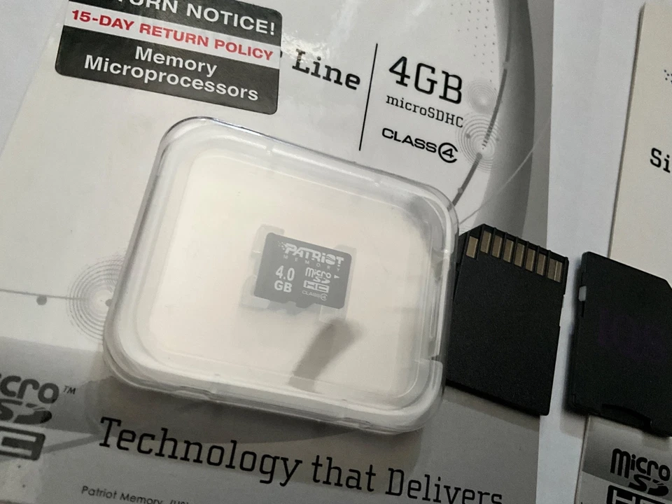 2pcs 4gb patriot microSDHC +2 adapters for NIKON  Canon & Kodak SDHC CAMERAS - Image 2 of 3