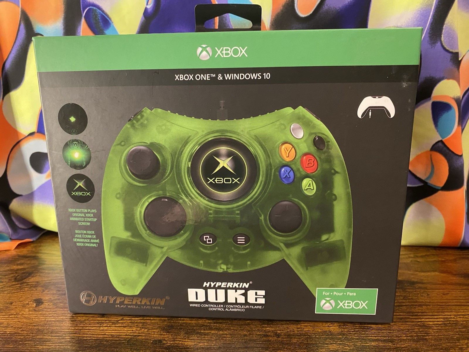 Hyperkin Duke Xbox One/S/X, PC - Controller Transparent Green, M01668-GN (Read)
