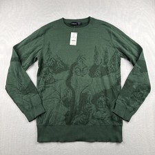 Dr. Seuss The Grinch Christmas Knit Sweater Size Medium Unisex Adult Green