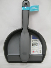 Addis Soft Bristle Nylon Brush Plastic Silver Dustpan Set 510390