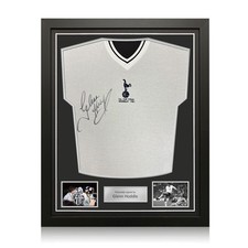 Glenn Hoddle Front Signed Tottenham Hotspur 1981 Football Shirt. Standard Frame