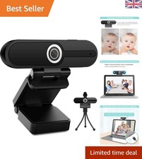4K Ultra HD Webcam with Dual Microphones & Privacy Shutter - Ideal for Streaming