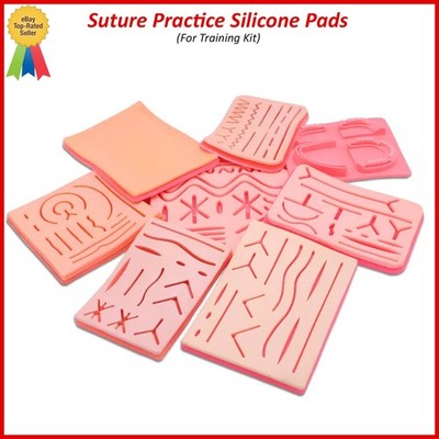 New Medical Skin Suture Practice Silicone Pads Wound Simulated For Training Kit