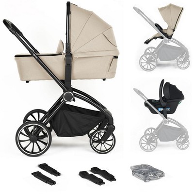 BabyGo Harmony 3in1 Kombikinderwagen inkl. Wanne & Autositz beige