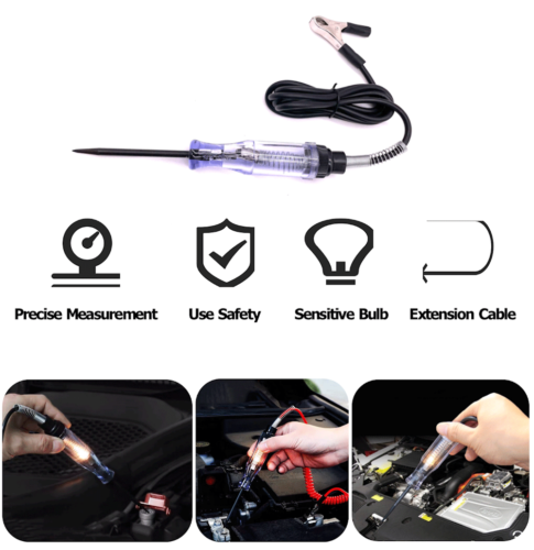 12V 6V DC Voltage Test Light Circuit Tester Probe Continuity Car Xzjdprbtcmeiwfn - Afbeelding 7 van 13