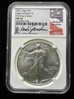2021 American Silver Eagle NGC MS70 Eagle Landing T-2 FDI Gaudioso Signed MINT++