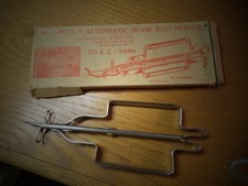 ANTIQUE OLD No. 3 SO. E.Z. Automatic Hook Rug Needle Wonderart Includes Box