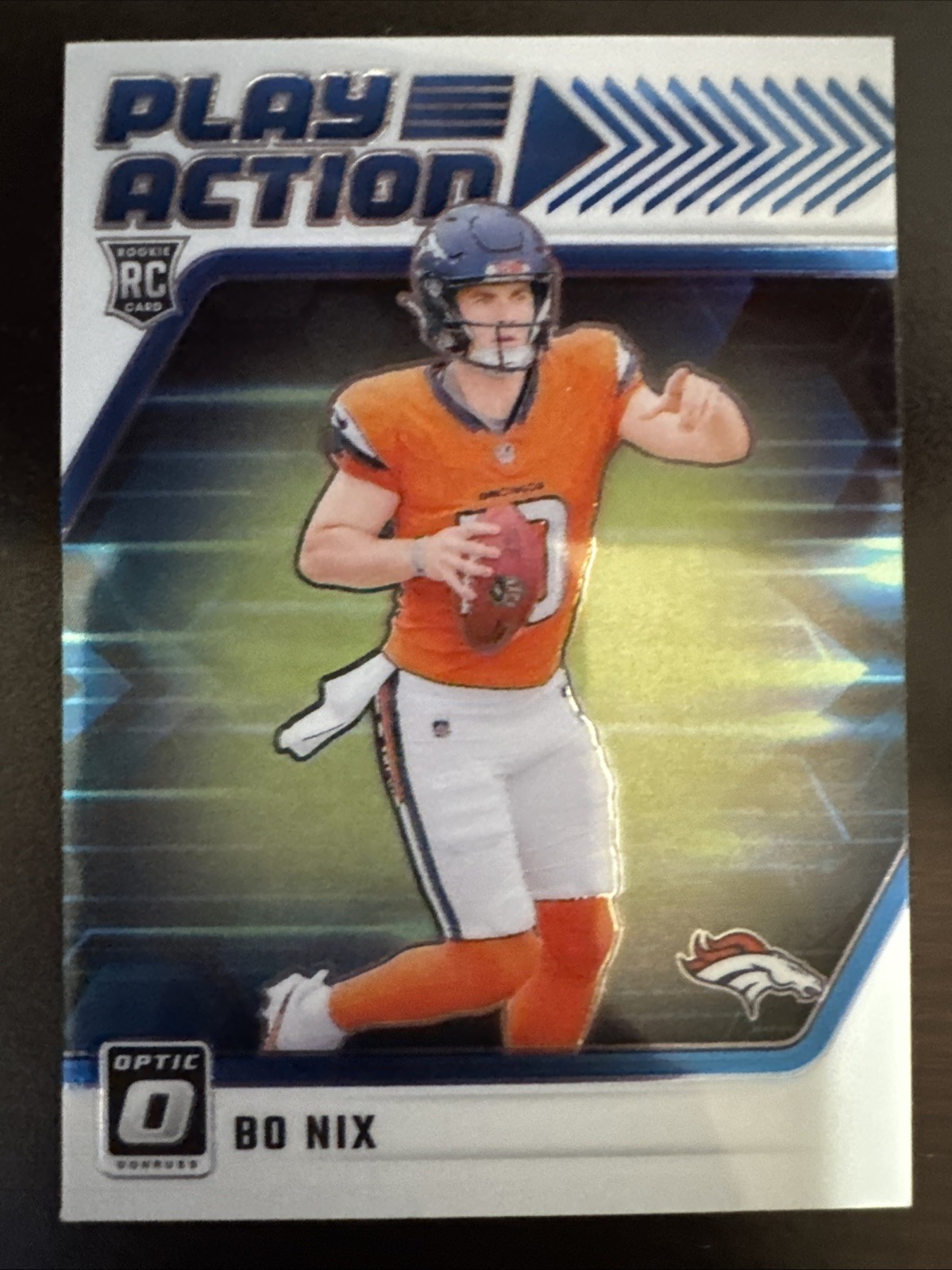 2024 Panini Donruss Optic - Play Action Bo Nix #6 (RC) Denver Broncos