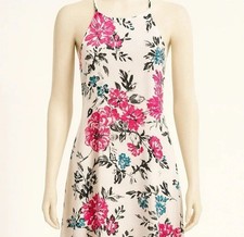 Decree Floral Halter A-Line Dress - Lightweight & Flattering - Women's Medium