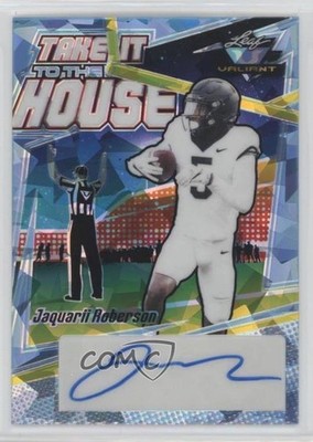 2022 Leaf Valiant Take it to the House 5/7 Jaquarii Roberson Rookie Auto RC v7j