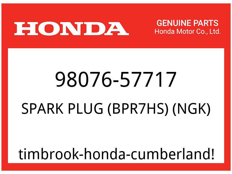Honda OEM Part 98076-57717 SPARK PLUG BPR7HS NGK
