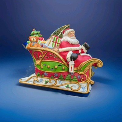 Partylite ''Santa's Sleigh Ride'' Ceramic Tealight Holder P9005 By Susan Winget 