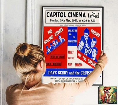 The Rolling Stones 1964 Aberdeen: Live Konzert Tour Repro Poster - 30''x24''