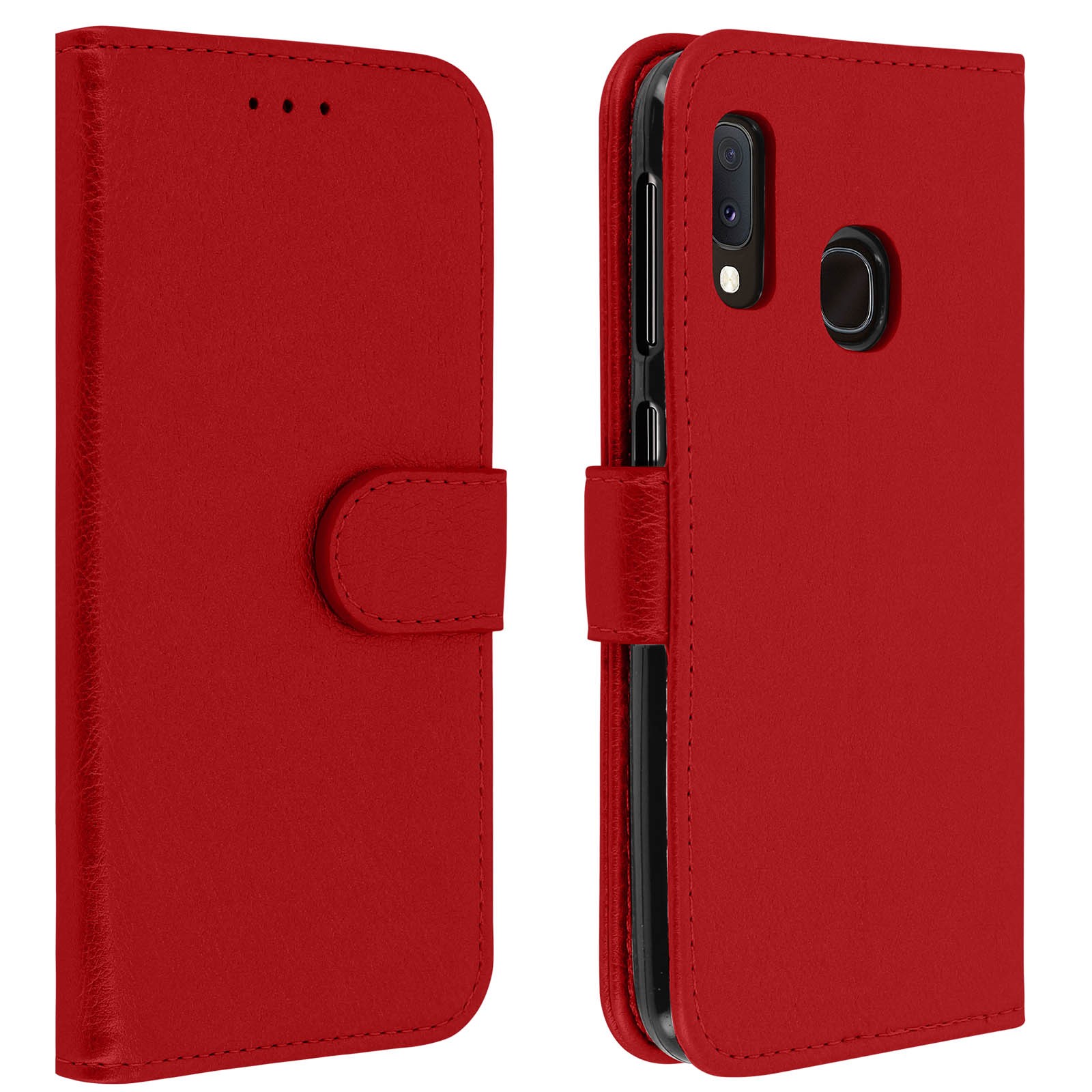 Étui pour Galaxy A20e rouge anti-rayure pour résoudre le problème des écrans brisés