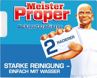 Meister Proper Schmutzradierer Schwamm, 2Er Pack Original, Radiert Hartnäckigen