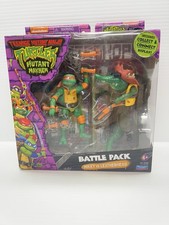 Teenage Mutant Ninja Turtles Mutant Mayhem Battle Pack Mikey Vs Leatherhead
