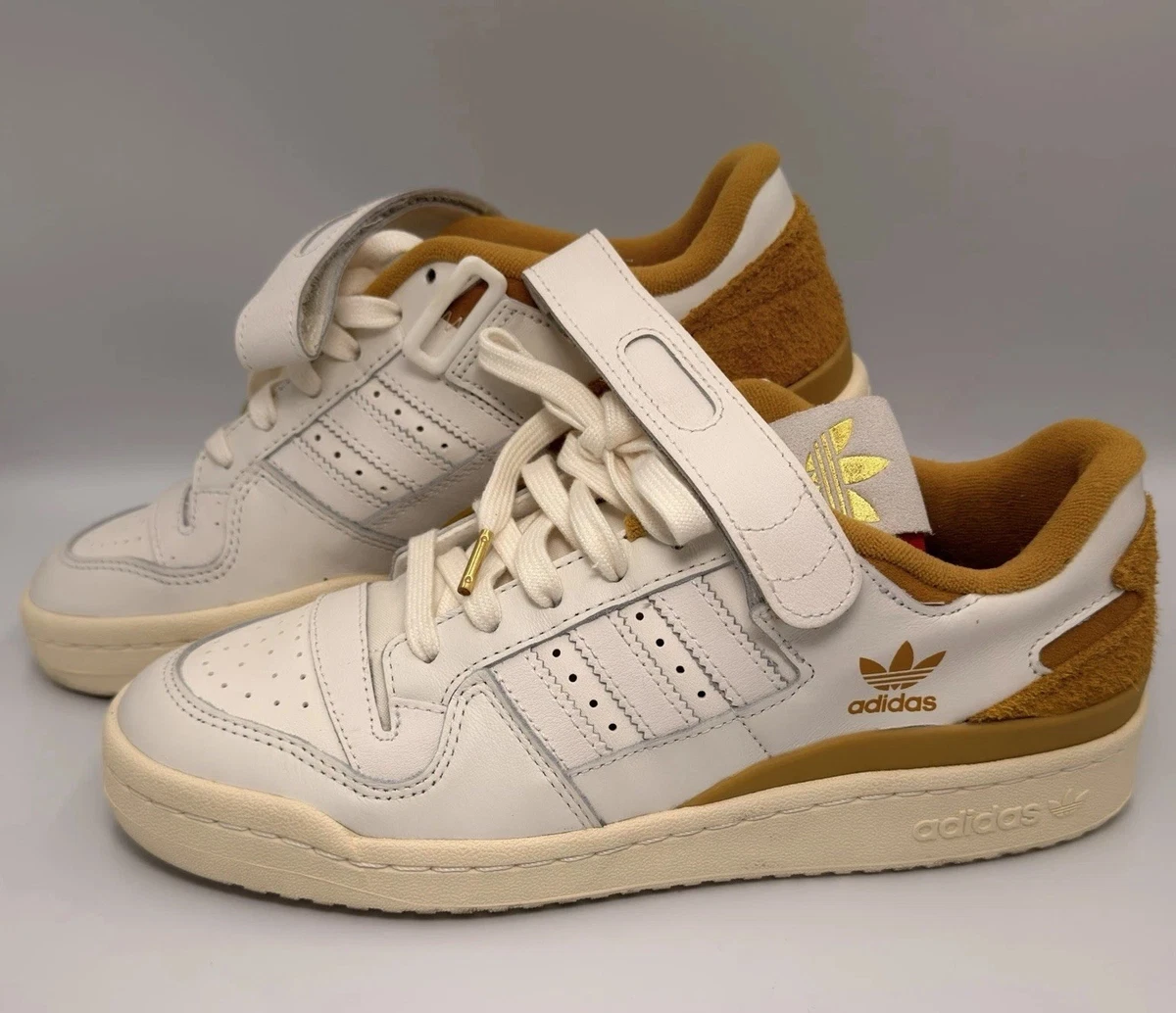 Adidas Forum 84 Low GZ8961 Cream White Victory Gold Men 8 Women 9/ 9.5 Sneakers adidas Forum 84 Low Cream White Victory Gold for Sale  main image 2