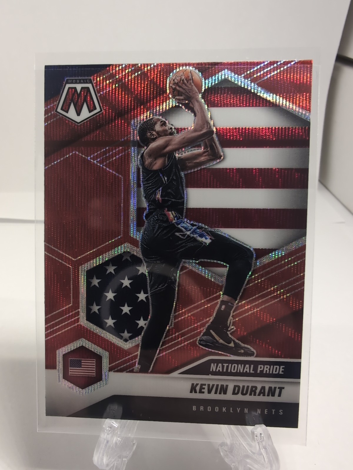 2020-21 Mosaic Kevin Durant #248 RED WAVE Prizm-SUNS