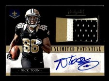 2012 Prominence #18 Nick Toon Unlimited Potential Materials Signatures Prime /15