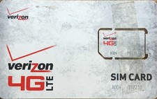Verizon Wireless 4G LTE Standard Size SIM Card RETAILSIM4G-A 3