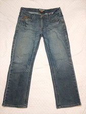 Ariat Rebar M5 Straight Leg Jeans Mens 36x30 Dark Wash Distressed Work Denim