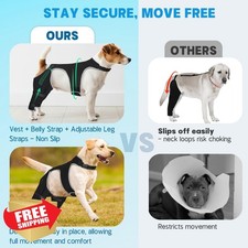 Pawfun Dog Leg Brace Sleeve M+ Cone Alt Wound Hot Spot ACL TPLO