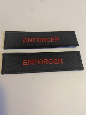 Lot Of 2 ENFORCER Iron On Biker Patches
