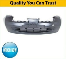 2003-2006 Front Bumper Black No Fog Holes Fits Nissan Micra K12 High Quality
