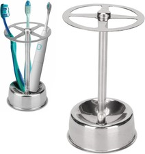 Stainless Steel Toothbrush Holder Toothpaste Stand Bathroom Organizer Freestand