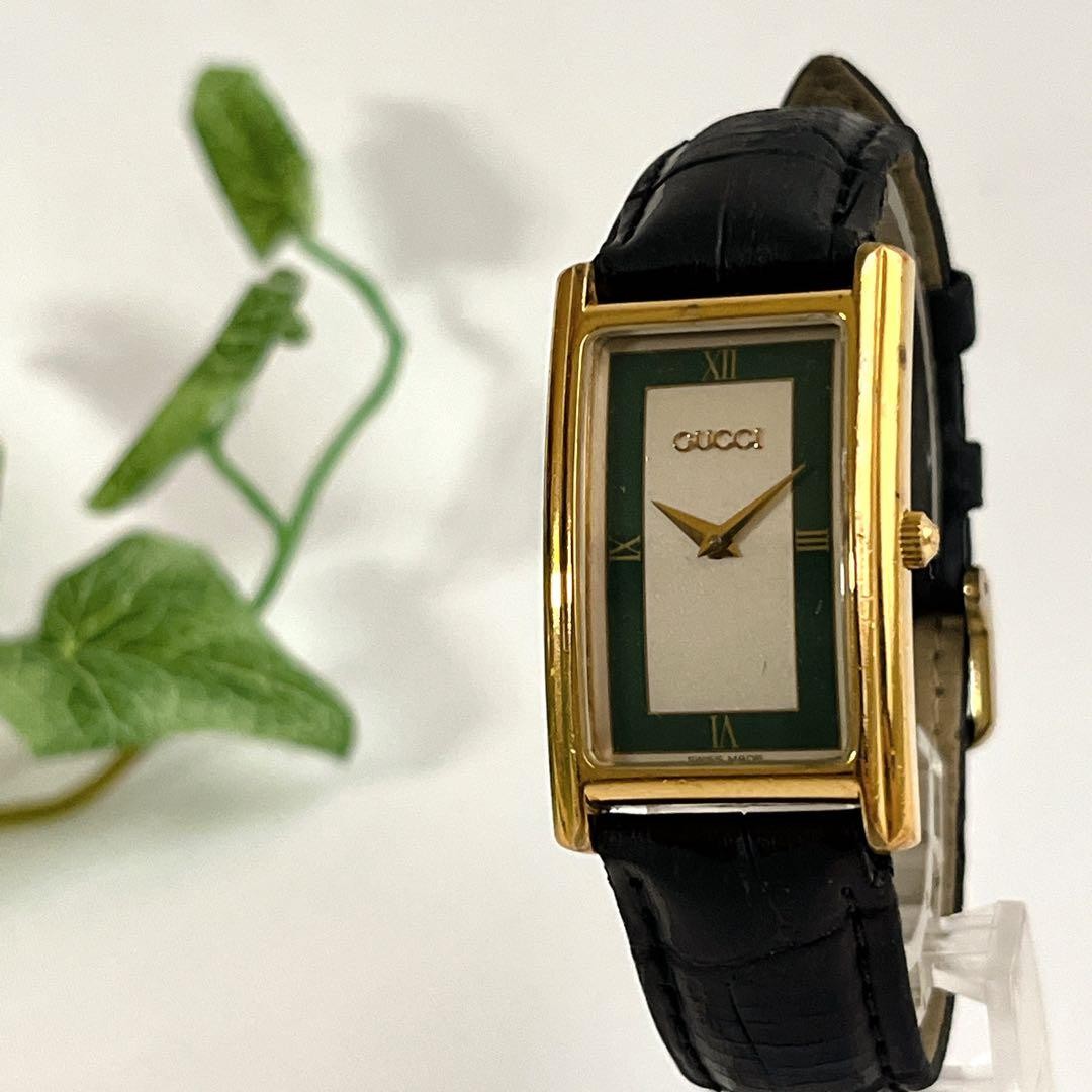 Working Item Old Gucci Watch Rectangular Square W… - image 1